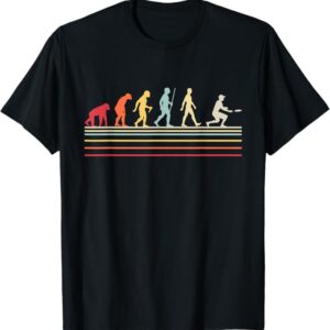 Funny Ultimate Frisbee Player Evolution Vintage Flying Disc T-Shirt