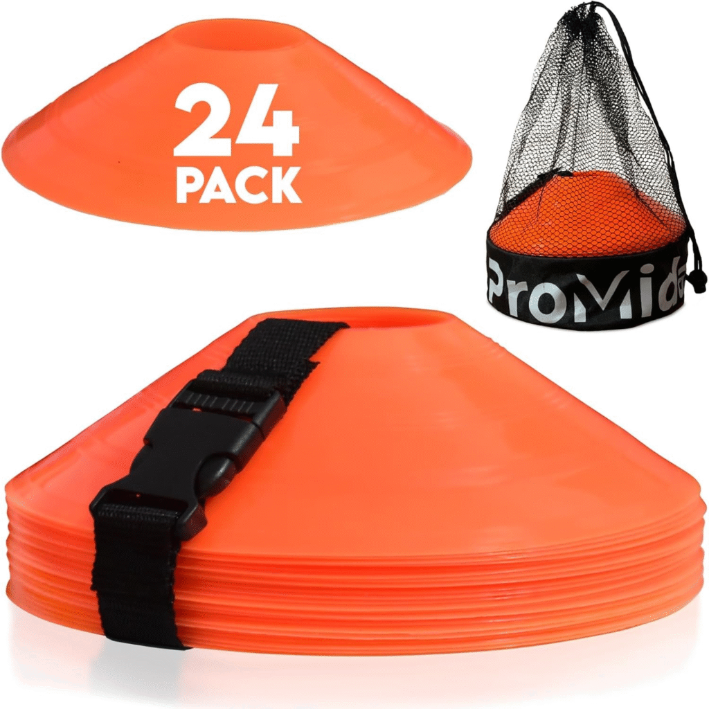 Disc Soccer Cones for Training with Mesh Bag & Strap